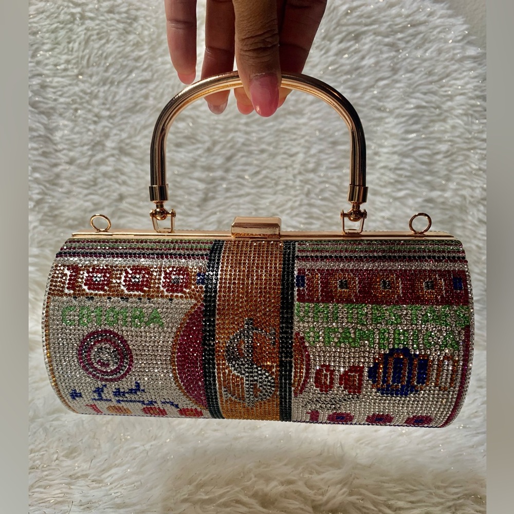 New fashion evening clutch with chain for women .